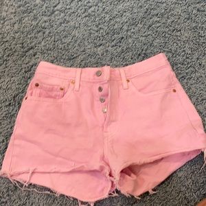 pink levi shorts- worn once